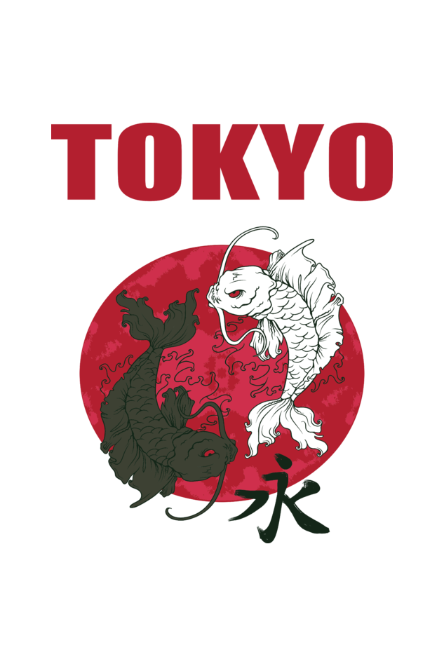 Tokyo Koi Fish Oversize Unisex Streetwear