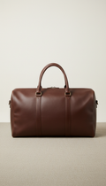 Deep Mocha Equestrian Leather Duffel Bag