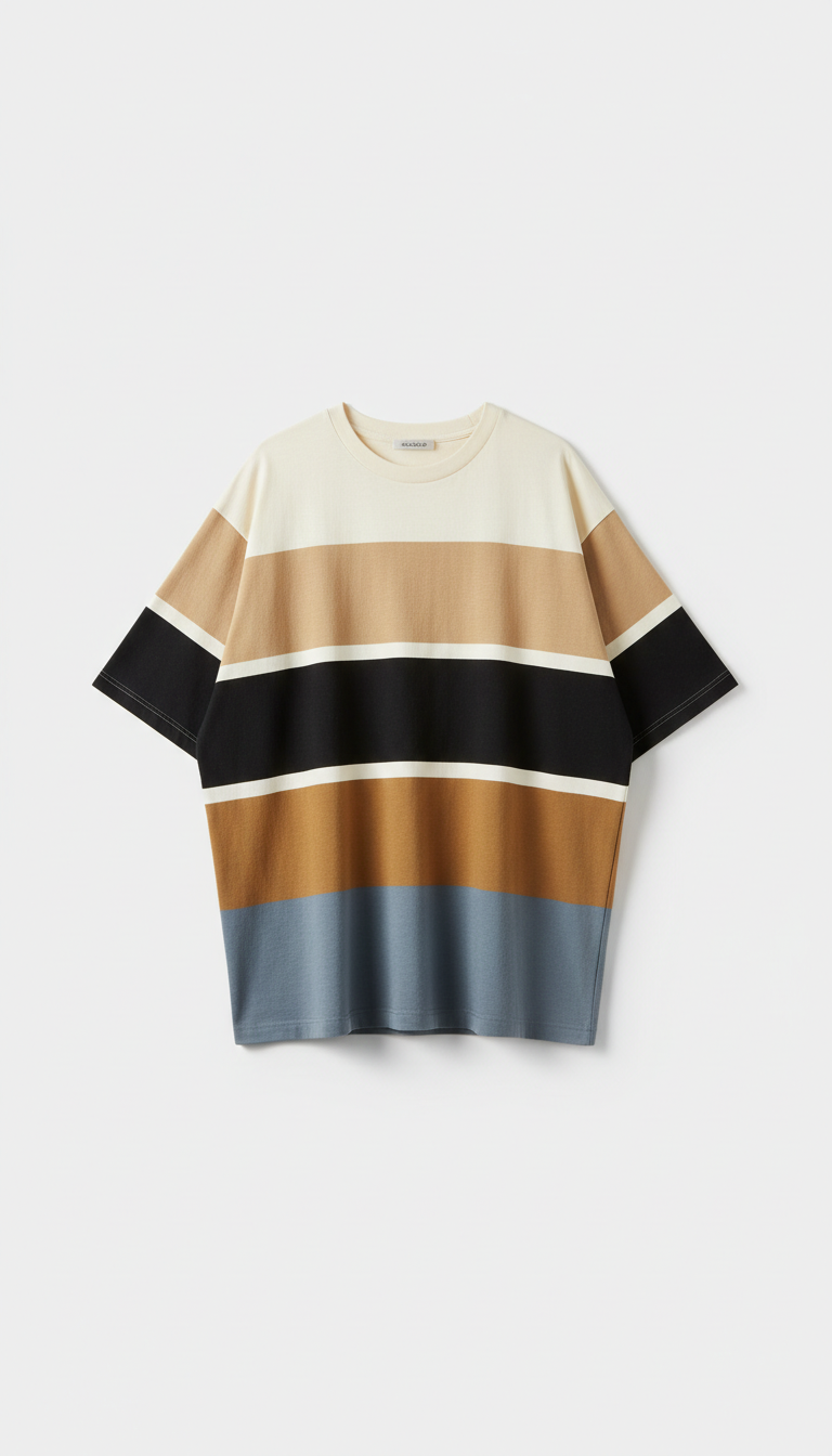 Oversized Heritage Stripe Cotton Tee