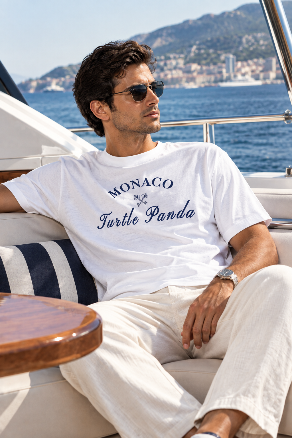 Monaco white Unisex Oversized Classic T-Shirt