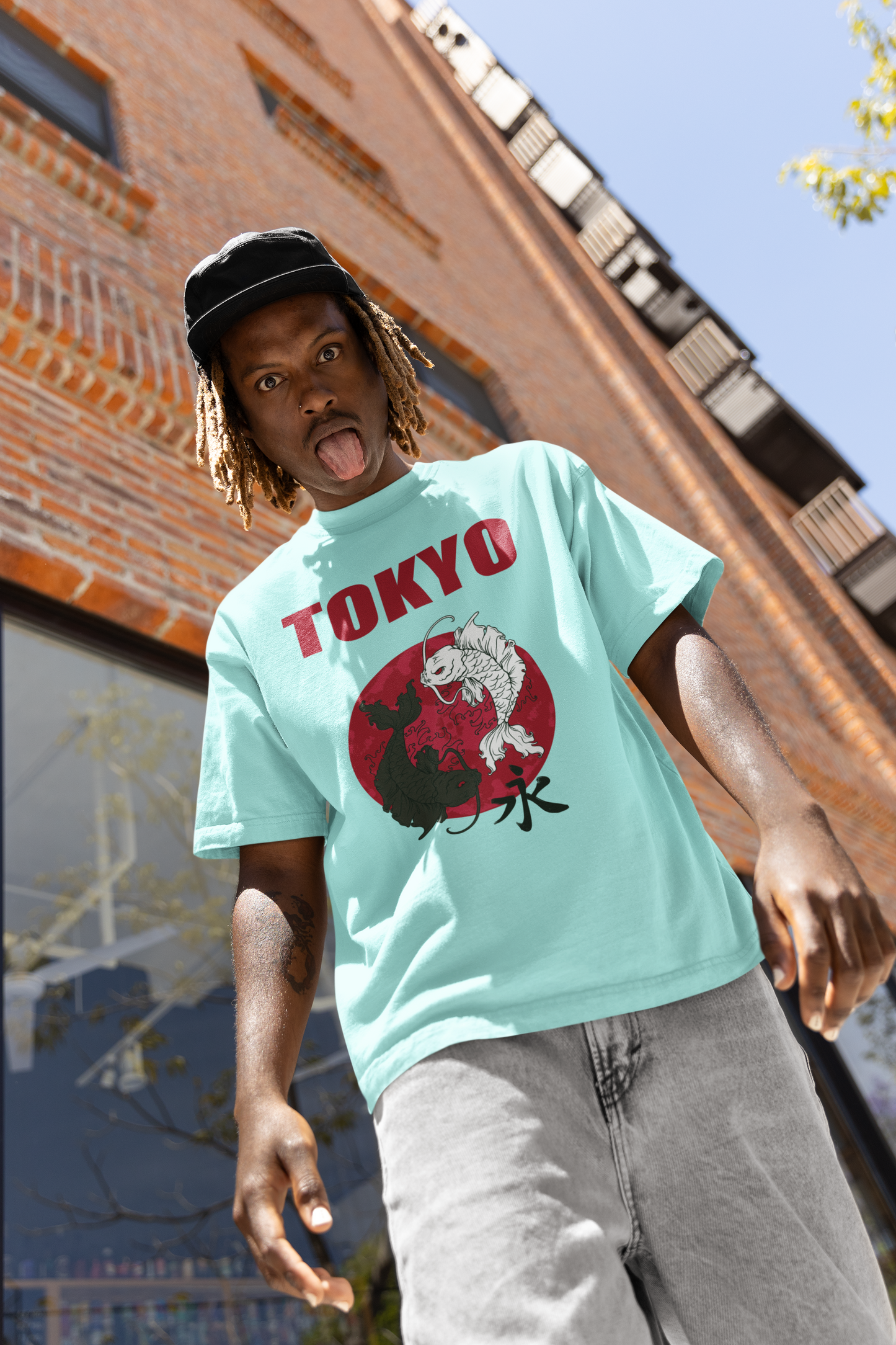 Tokyo Koi Fish Oversize Unisex Streetwear