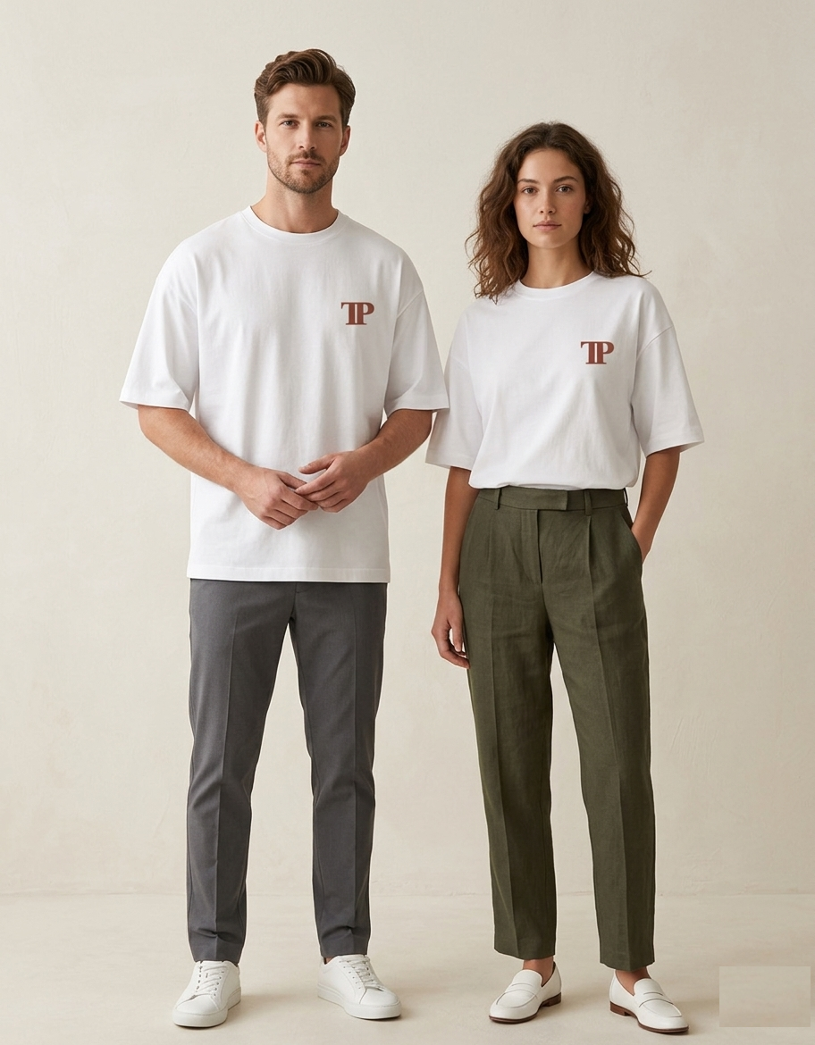 Essential Unisex Terry Structured fit T-Shirt - White Edition