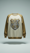 Editorial Oversized Gold Crest Sweatshirt