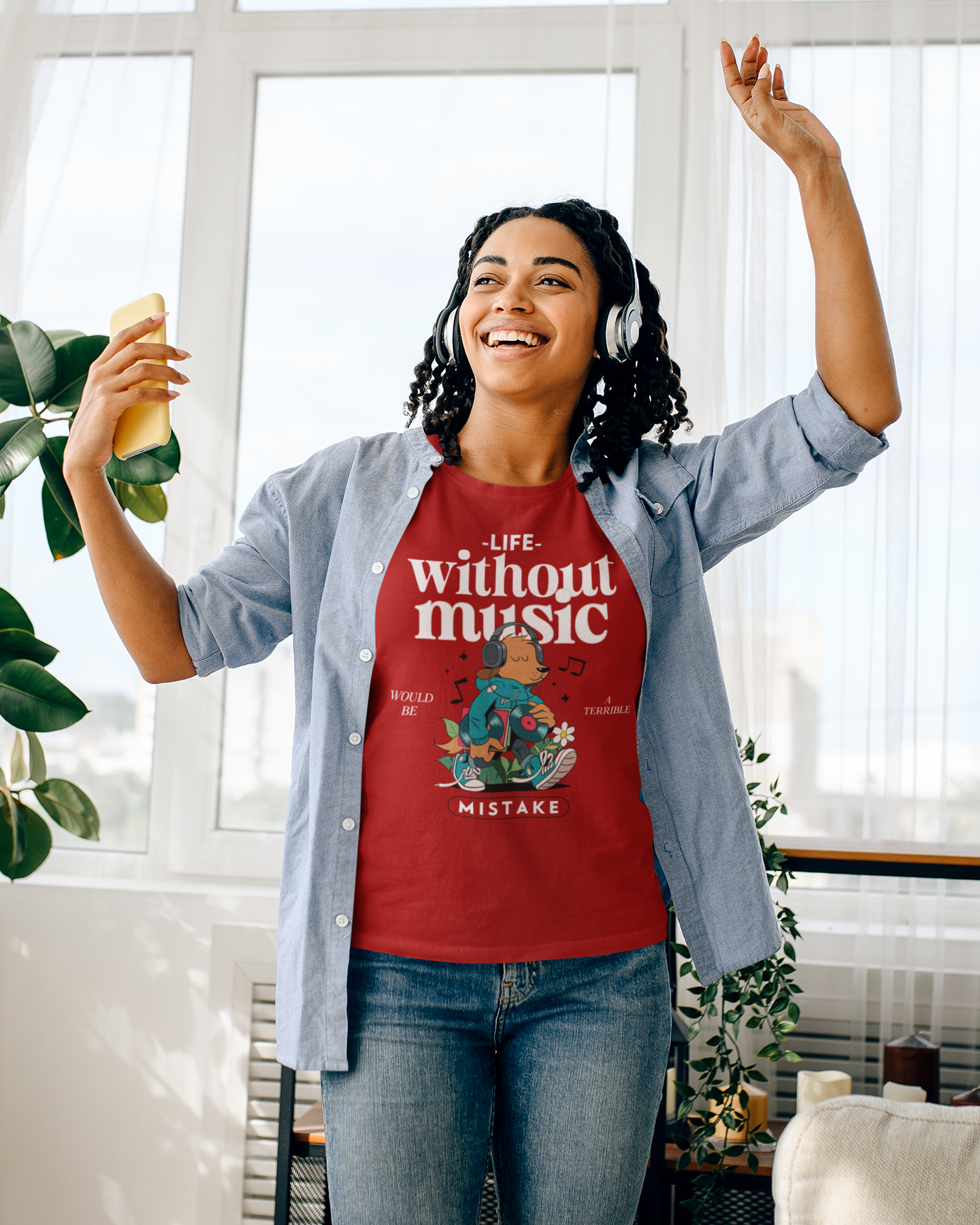 Life without music red Tshirt